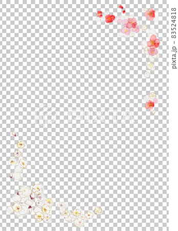 新春 かわいい梅をちりばめた背景素材2 新春 かわいい梅をちりばめた背景素材2 83524818