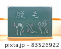 脱毛と書いてある黒板と文字 83526922