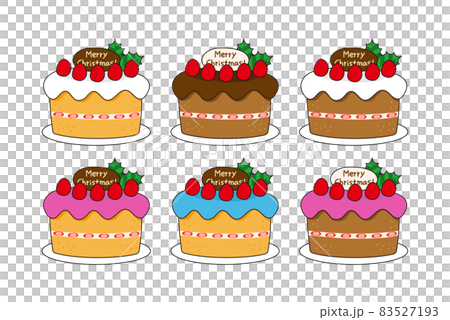 色とりどりのクリスマスケーキ 6パターン セット 色とりどりのクリスマスケーキ 6パターン セット 83527193