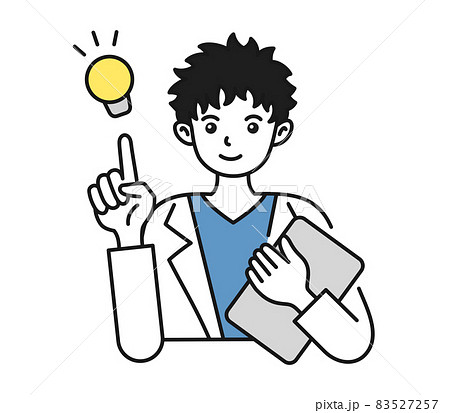 提案をする白衣を着た男性の看護師/医師のイラスト素材 提案をする白衣を着た男性の看護師/医師のイラスト素材 83527257