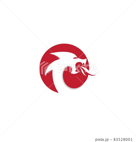 Dragon head logo vector icon Dragon head logo vector icon 83528001