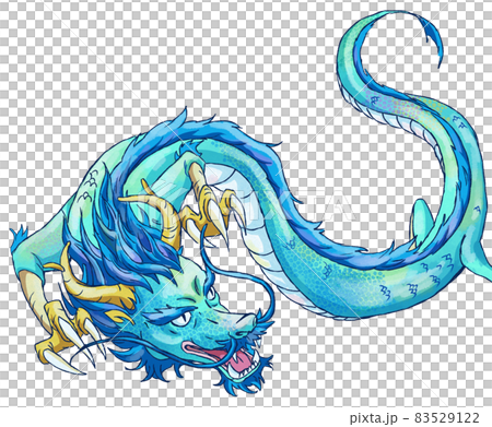 その昔天空より雲をかき分け現れし古の青き龍 その昔天空より雲をかき分け現れし古の青き龍 83529122