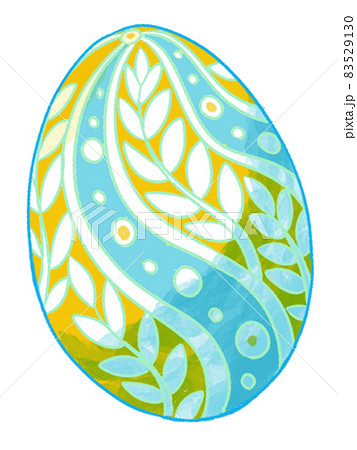 模様が美しい不思議な卵のイラスト素材
