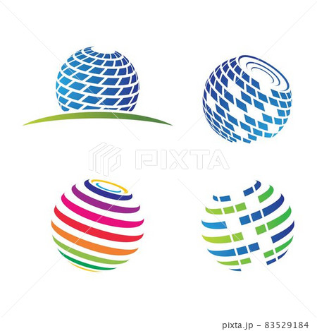 Global logo tech vector icon illustration 83529184