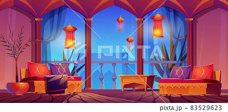 Arabic living room interior, middle east hotel 83529623