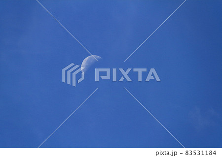 日中日中に見える白い月（月齢23.7）に見える白い月（月齢23.7） 83531184