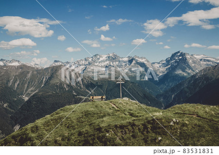 Panorama of mountains scene in national park Switzerland Panorama of mountains scene in national park Switzerland 83531831