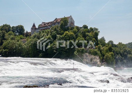 The Rhine Falls is the largest waterfall in Europe in Schaffhausen, Switzerla 83531925