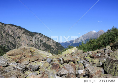 Closeup view mountains scenes in national park Dombai, Caucasus, Russia, Euro 83531968