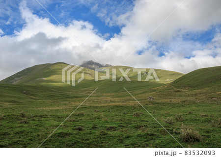 Closeup view mountains scenes in national park Dombai, Caucasus, Russia, Euro 83532093