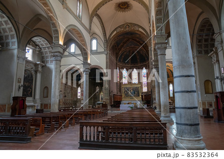 Panoramic view of interior of Santa Maria dei Servi 83532364