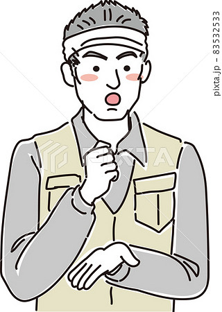 ガテン系はちまき男子_二色風_相槌を打つ ガテン系はちまき男子_二色風_相槌を打つ 83532533