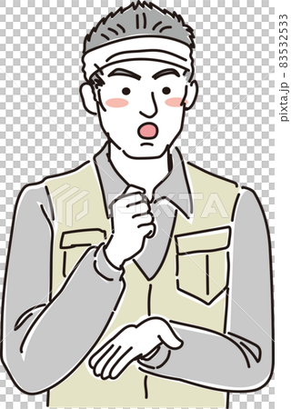 ガテン系はちまき男子_二色風_相槌を打つ ガテン系はちまき男子_二色風_相槌を打つ 83532533