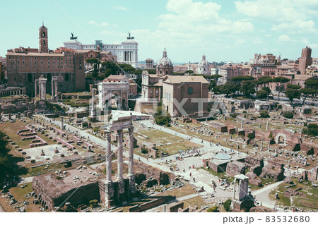 Panoramic view of Roman forum, also known by Forum Romanum Panoramic view of Roman forum, also known by Forum Romanum 83532680