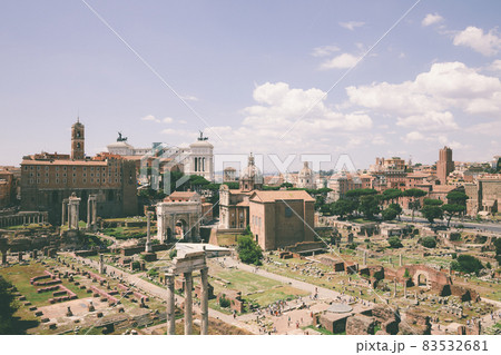 Panoramic view of Roman forum, also known by Forum Romanum Panoramic view of Roman forum, also known by Forum Romanum 83532681