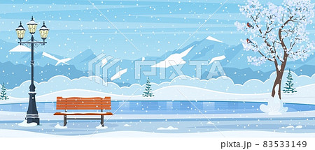 Empty outdoor ice rink 83533149