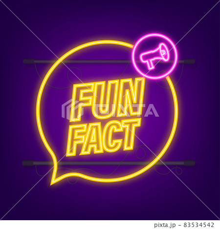 Fun fact neon icon. Vector stock illustration Fun fact neon icon. Vector stock illustration 83534542