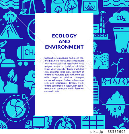 Ecology and environment poster with place for text 83535695