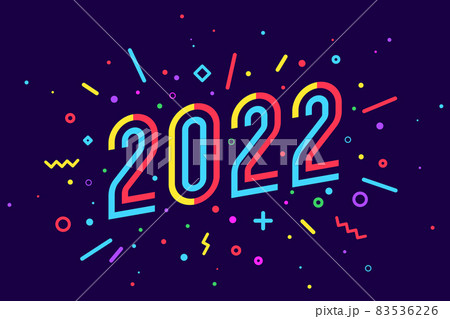 2022. Happy New Year. Greeting card 2022. Happy New Year. Greeting card 83536226