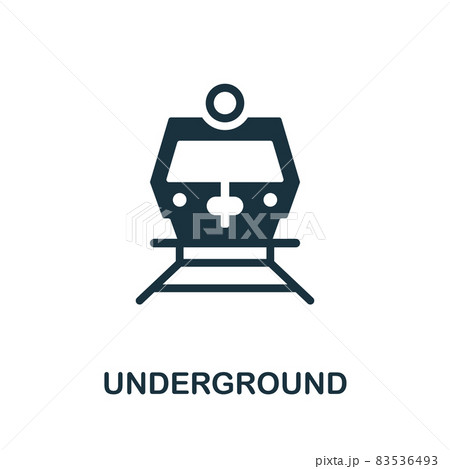 Underground icon. Monochrome sign from big city life collection. Creative Underground icon illustration for web design, infographics and more 83536493