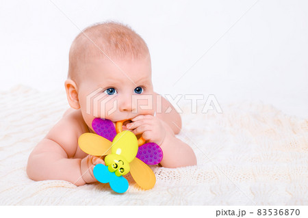 Cute baby girl on white background Cute baby girl on white background 83536870