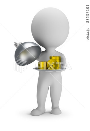 3d small people - open cloche and coins 83537101
