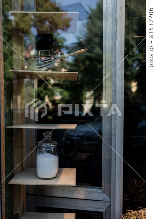 flour in a glass jar 83537206