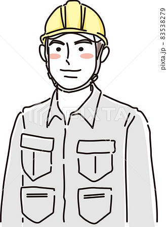 ガテン系男性_二色風_上半身 ガテン系男性_二色風_上半身 83538279