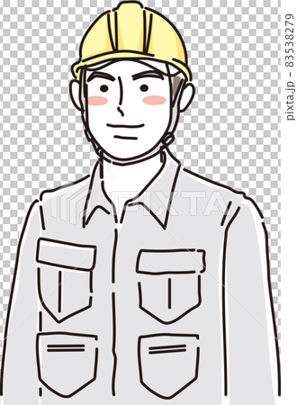 ガテン系男性_二色風_上半身 ガテン系男性_二色風_上半身 83538279
