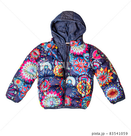 Insulated autumn jacket for a child of bright colors. Autumn wardrobe Insulated autumn jacket for a child of bright colors. Autumn wardrobe 83541059