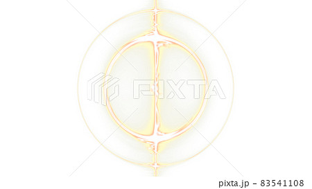 CGレーザー レンズで屈折する光のイメージ CGレーザー レンズで屈折する光のイメージ 83541108