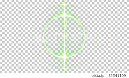 CGレーザー レンズで屈折する光のイメージ CGレーザー レンズで屈折する光のイメージ 83541109