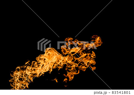 Fire flames on black background. fire on black background isolated. fire patterns Fire flames on black background. fire on black background isolated. fire patterns 83541801