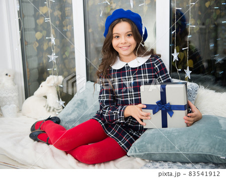 All I want for Christmas. Happy girl got Christmas gift All I want for Christmas. Happy girl got Christmas gift 83541912