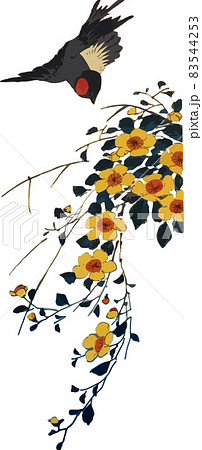 山吹と鶯 83544253