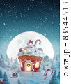 Cute cozy fairy house decorated at Christmas 83544513