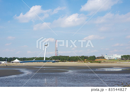 葛西臨海公園の葛西渚橋と観覧車（東京都江戸川区） 83544827