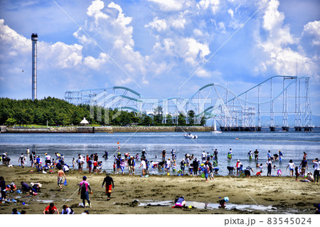 【神奈川】八景島周辺の潮干狩りの風景 【神奈川】八景島周辺の潮干狩りの風景 83545024