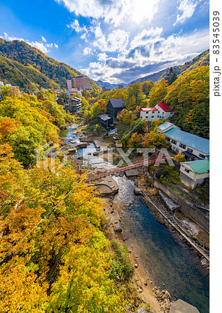 北海道　定山渓　紅葉　秋 83545039