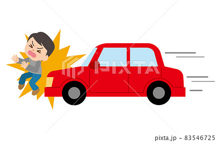 車に轢かれる男性 車に轢かれる男性 83546725