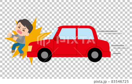 車に轢かれる男性 車に轢かれる男性 83546725