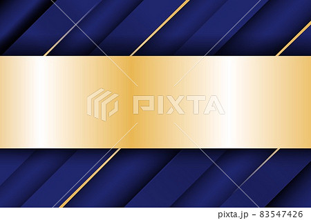 青の高級感のあるゴールドフレームのコピースペース背景 83547426
