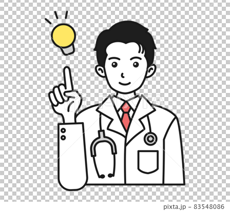 提案をする白衣を着た男性の医者のイラスト素材 提案をする白衣を着た男性の医者のイラスト素材 83548086