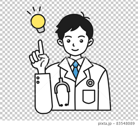 提案をする白衣を着た男性の医者のイラスト素材 提案をする白衣を着た男性の医者のイラスト素材 83548089