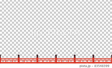 Japanese style red fence illustration_frame_line_16: 9 Japanese style red fence illustration_frame_line_16: 9 83548399