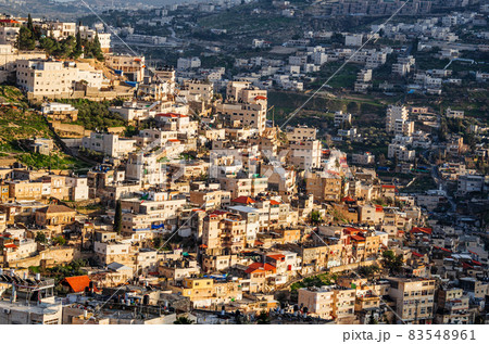 Arab neighborhood on the hillside of Mount of Olives in Jerusalem Arab neighborhood on the hillside of Mount of Olives in Jerusalem 83548961