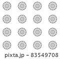 Seamless pattern Simple Flower Mandala Shape for Color painting. Outline on white background 83549708