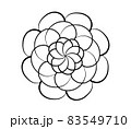 Simple Flower Mandala Shape for Color painting. Outline on white background 83549710
