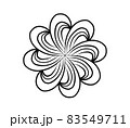 Simple Flower Mandala Shape for Color painting. Outline on white background 83549711