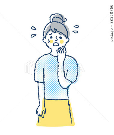 困っている表情の若い女性 困っている表情の若い女性 83550766
